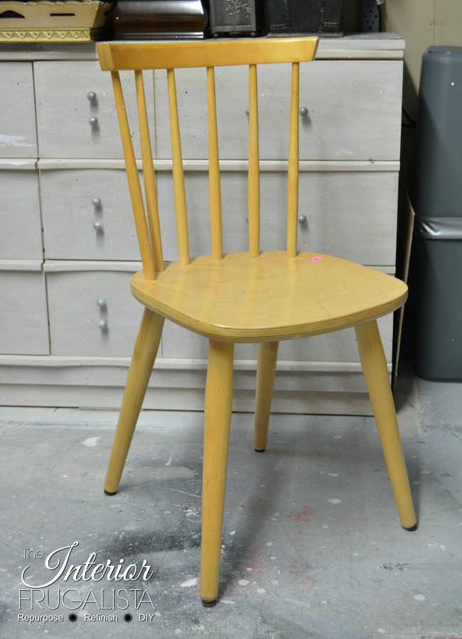 Aqua Beechwood Color Blocked Chair BEFORE