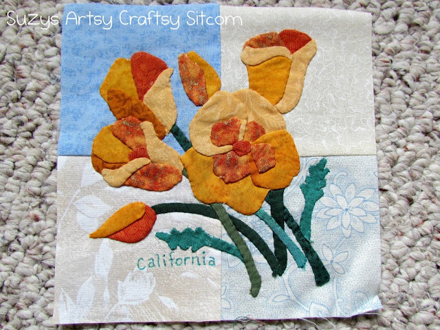 appliqued state flowers california