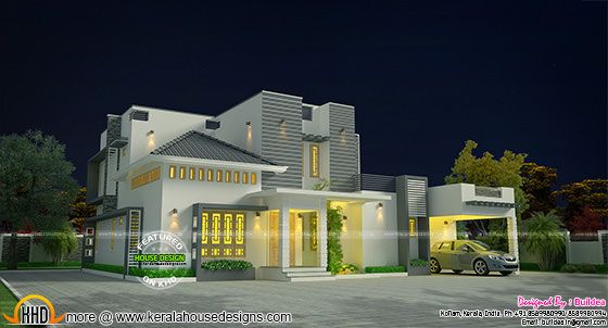 2336 sq-ft modern beautiful house