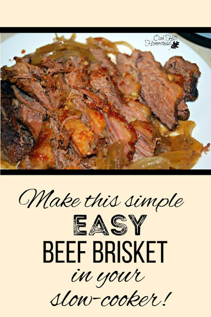 Beef brisket with onions and garlic cooked to perfection in your slow cooker. Beef brisket in the slow cooker with onions and garlic cooked to perfection.