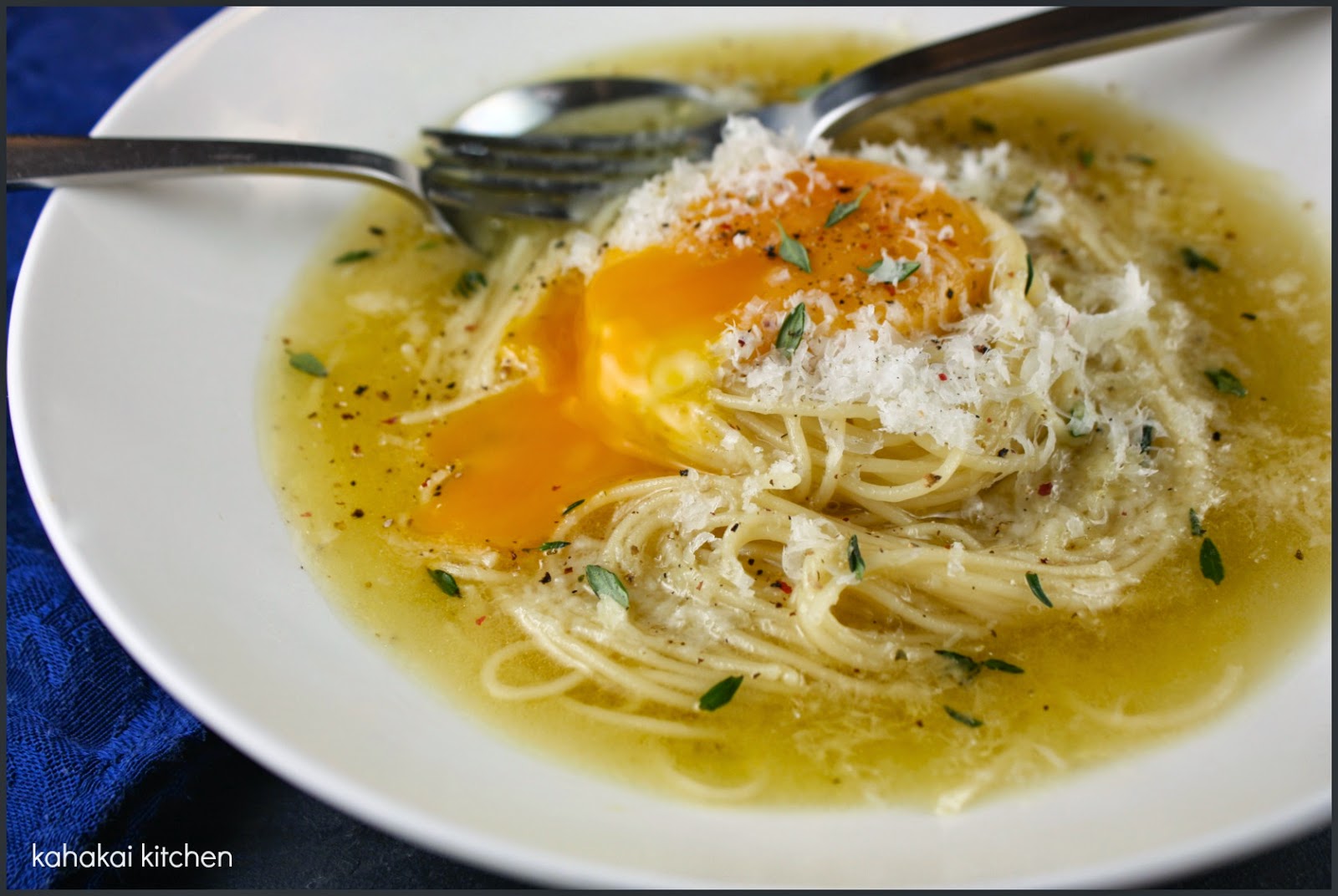 Kahakai Kitchen Capellini en Parmesan Brodo (and a Recipe for Parmesan