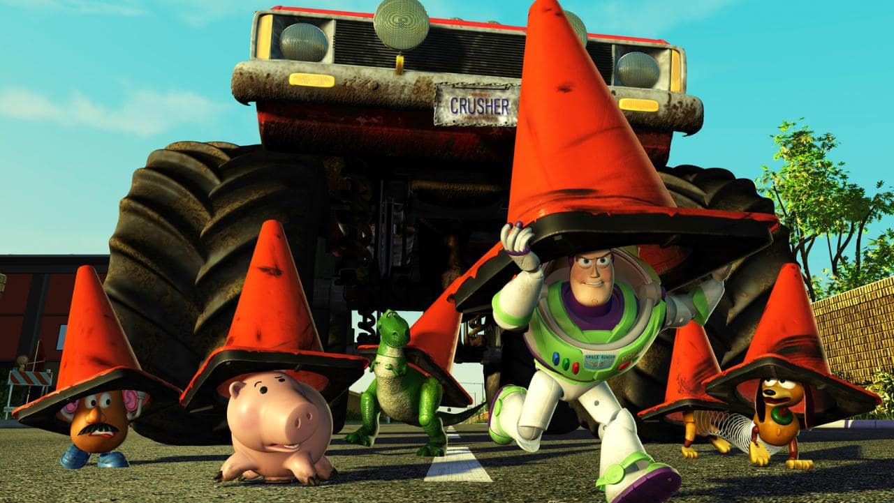 Toy Story 2 - Crossing the Road / Traffic Cone Scene / Bubblegum (HD  1080p) on Make a GIF