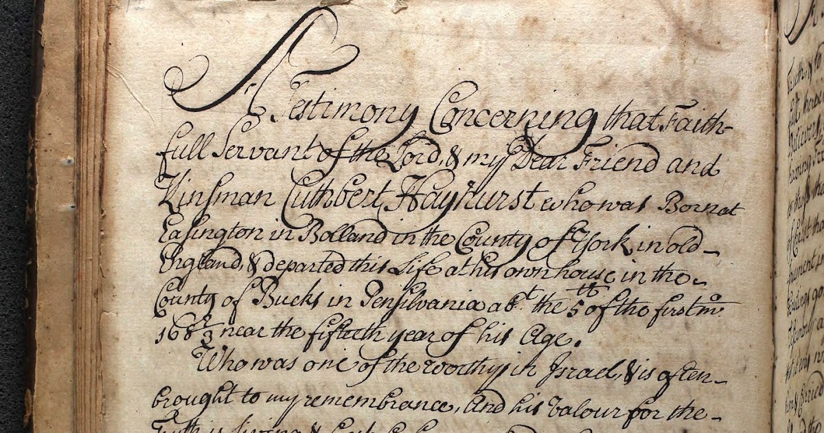 Goldsberry Pickin's A Quaker Before William Penn Was A Quaker!