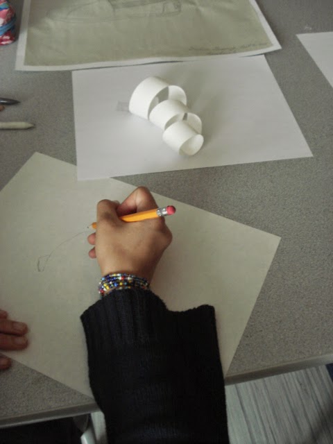 a faithful attempt: Paper Curl Observational Drawing