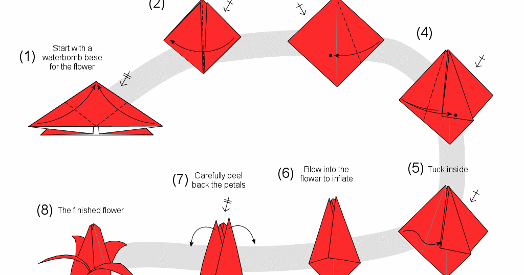  Cara  Membuat  Origami  Bunga Tulip 3 Dimensi Cara  Membuat  