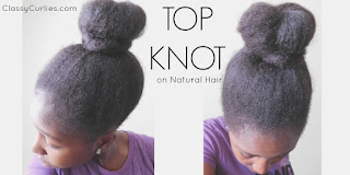 top knot on natural hair