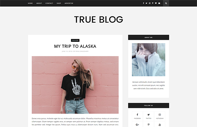 TrueBlog - Best blogging Blogger Template