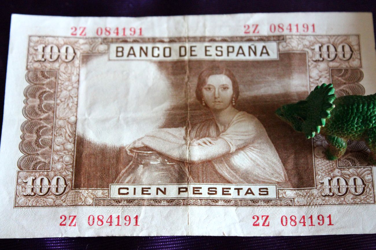 LOLA Y SU MUNDO BILLETE DE CIEN PESETAS DE JULIO ROMERO