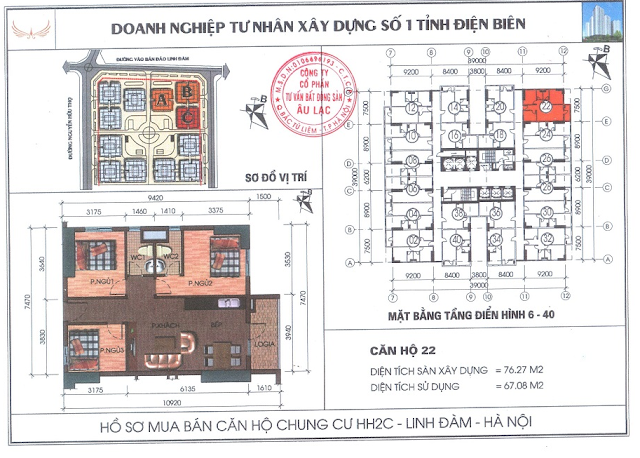 thiết kế căn hộ 22 HH2C Linh Đàm