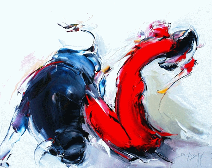 Daniel Densborn 1946 | French Abstract Knife painter Daniel Densborn 1946 | French Abstract Knife painter