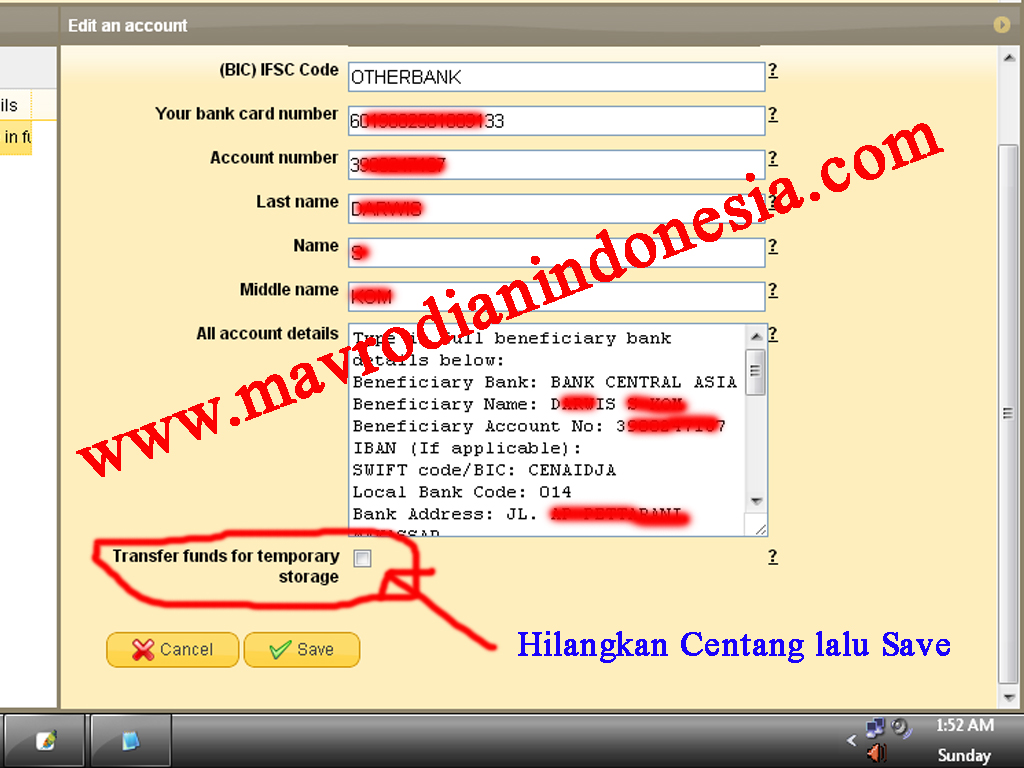 Address transfer. Что такое beneficiary's Bank account number.