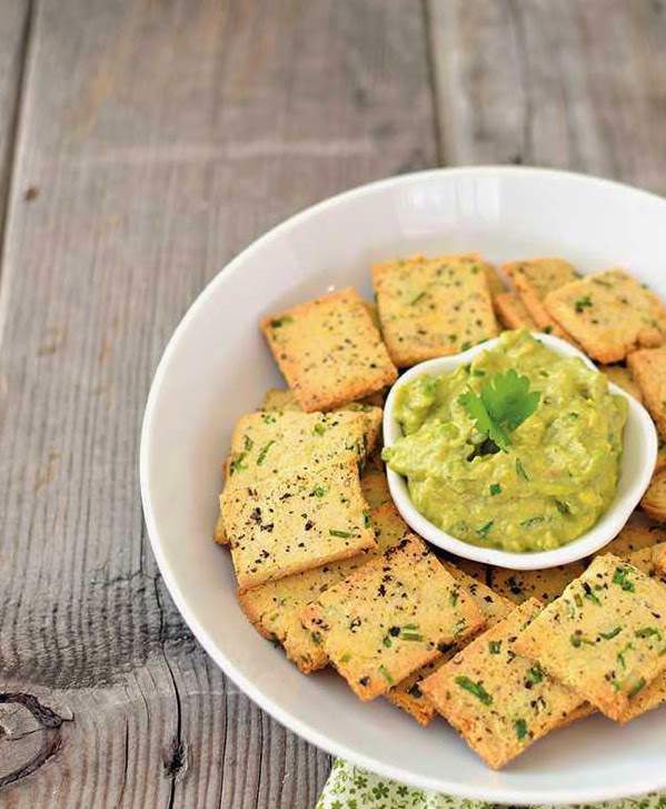 Cracked Pepper and Chive Crackers