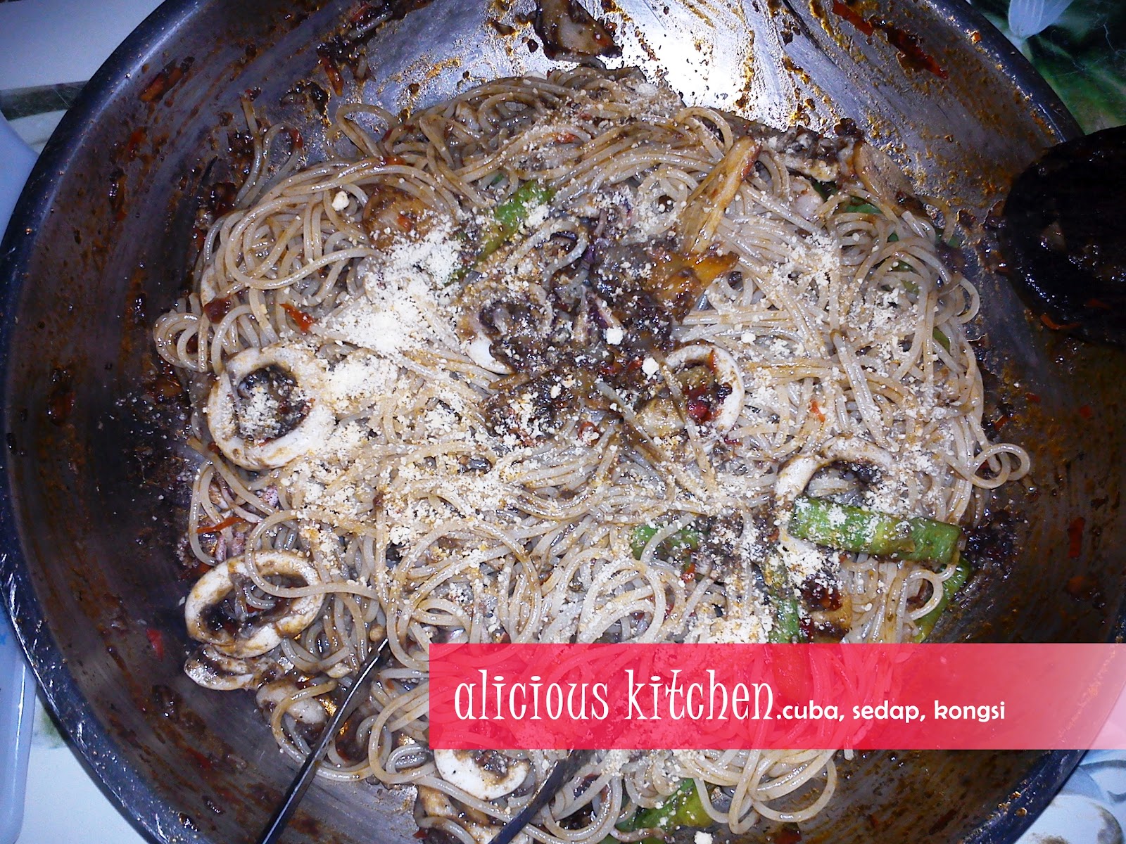 Alicious Kitchen Alicious Recipe Malaysian Fusion Capellini al nero