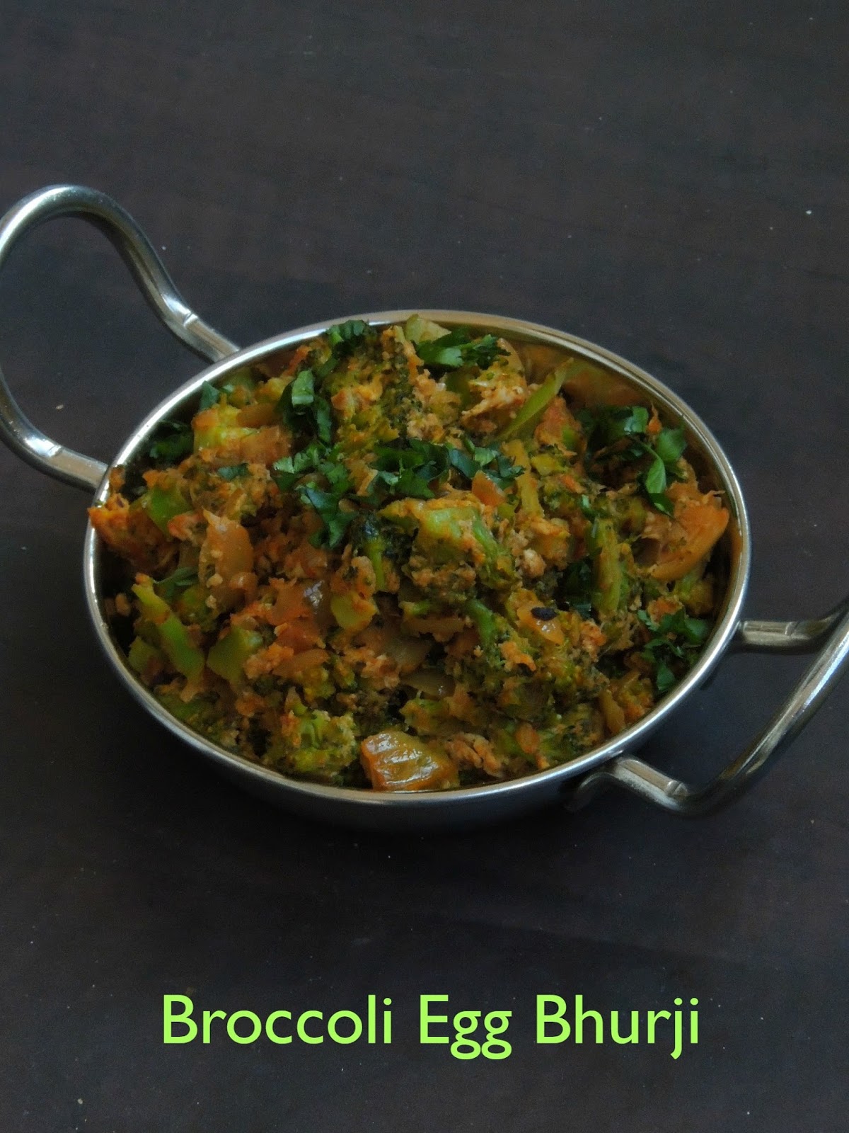 Priya's Versatile Recipes Broccoli Egg Bhurji/ Broccoli Mutta Bhurji