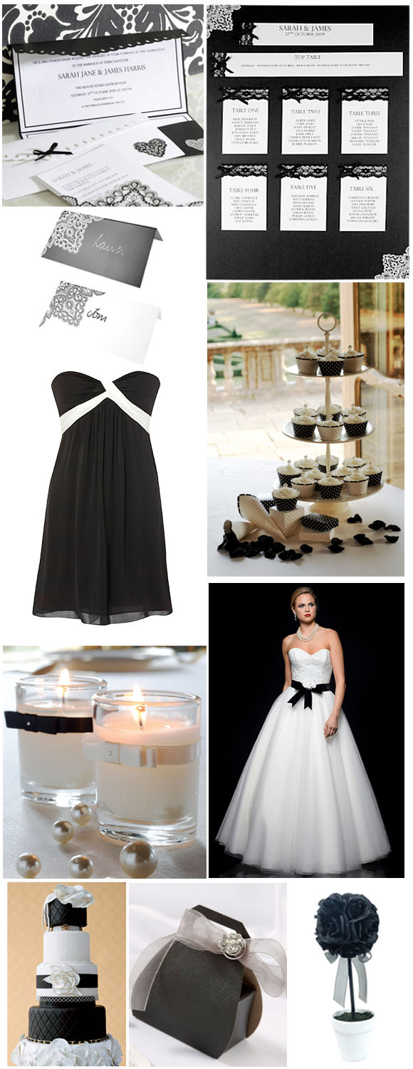 Black And White Wedding Receptions