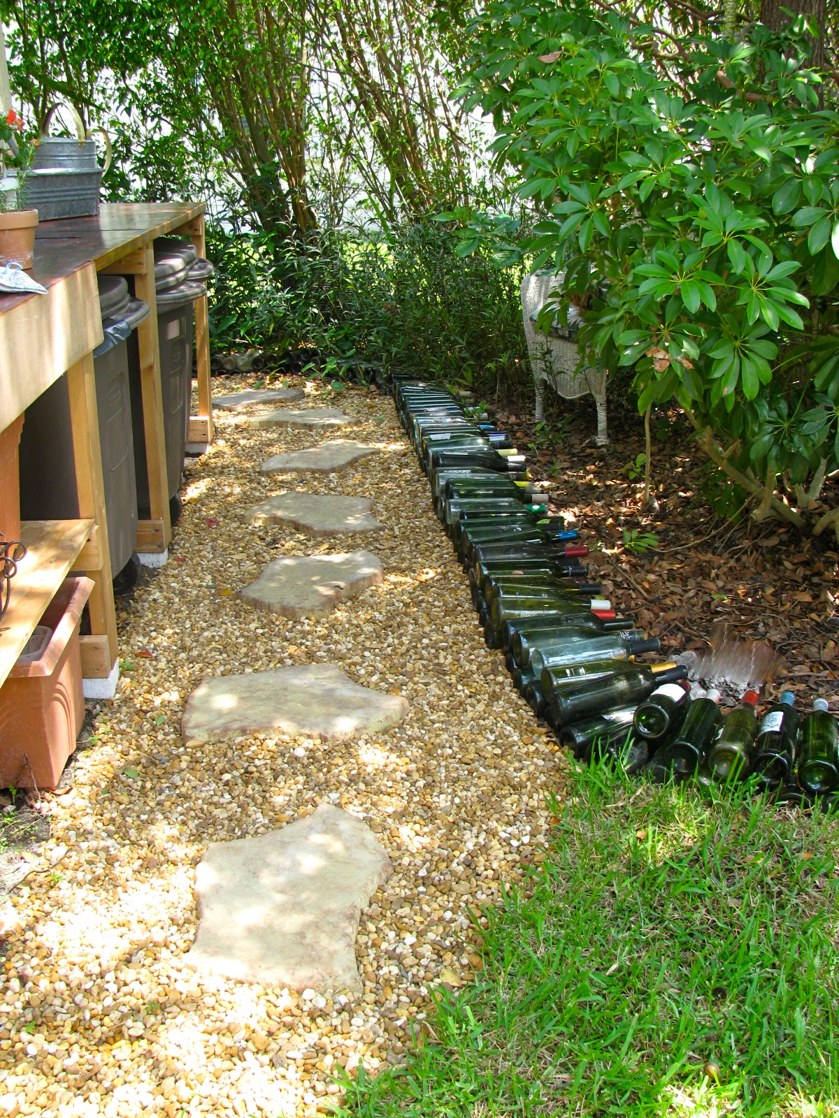 MAY DAYS Wine Bottle Garden Border