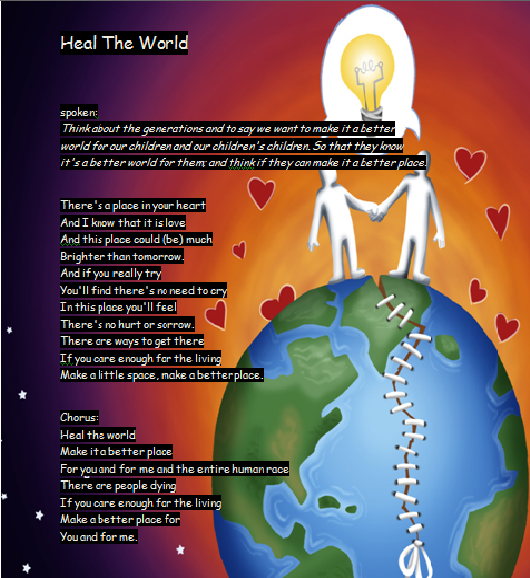Teacher Yesha Heal the World Lyrics