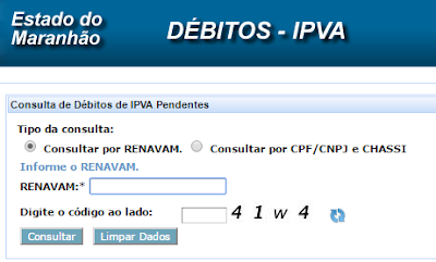 Consulta IPVA detranma