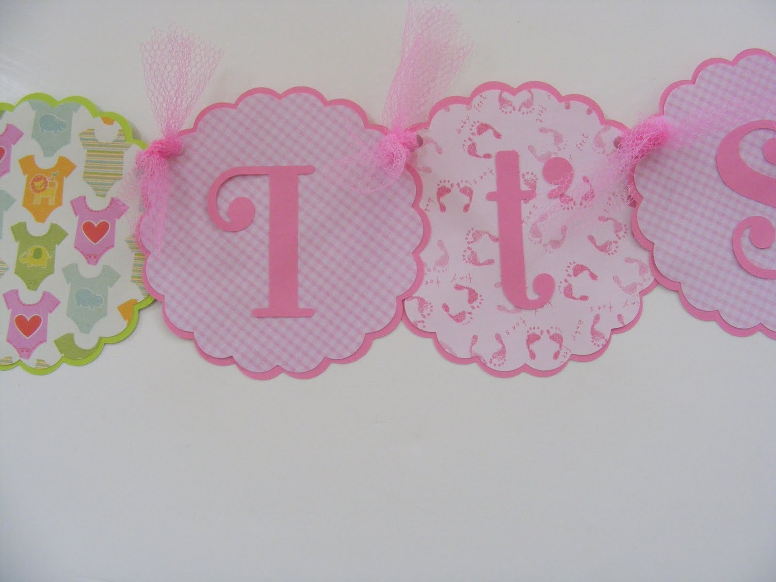 Whimsical Creations by Ann Its A Girl New Baby Shower Banner