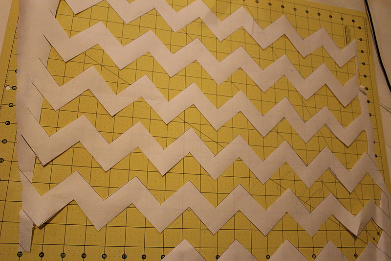 Piles of Projects How to Make Your Own Chevron Stencil {Freezer Paper