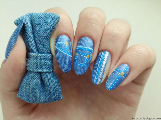 jeans nail art