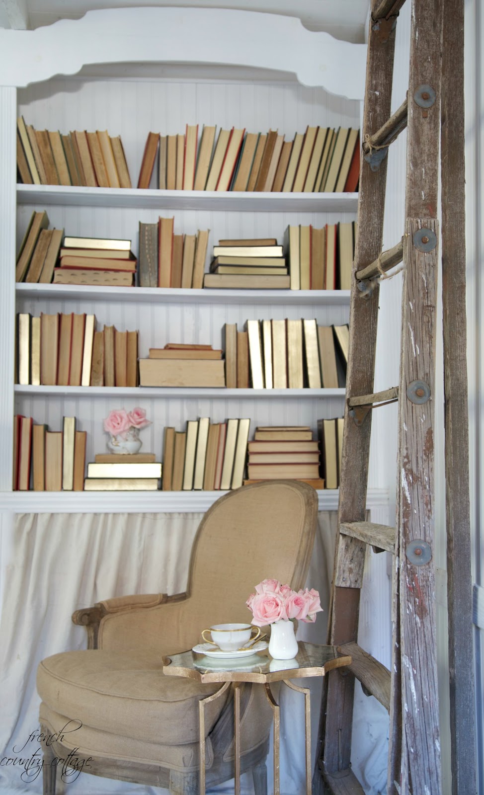 Friday Favorites- 3 simple tips on how to style shelves - French Country  Cottage, image size:974x1600