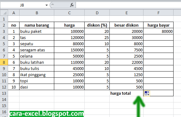 Cara Menghitung Persen Excel Cara Menghitung Persen Excel