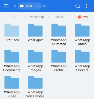 WhatsApp hidden statuses folder
