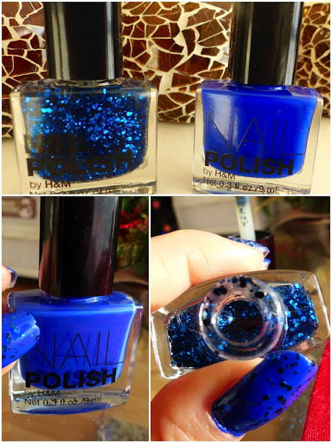 Nail Polish by H&M - Blue and Dark Blue Glitter