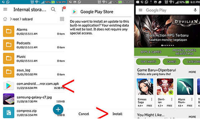 Cara Download Google Play Store Terhapus di Android