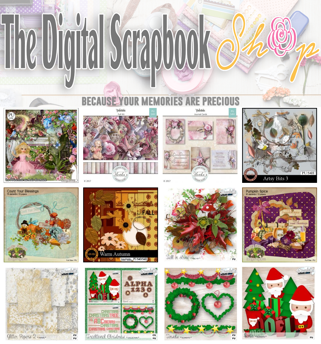 Beautiful Scrapbooking Products at The Digital ScrapBook Shop Scrap