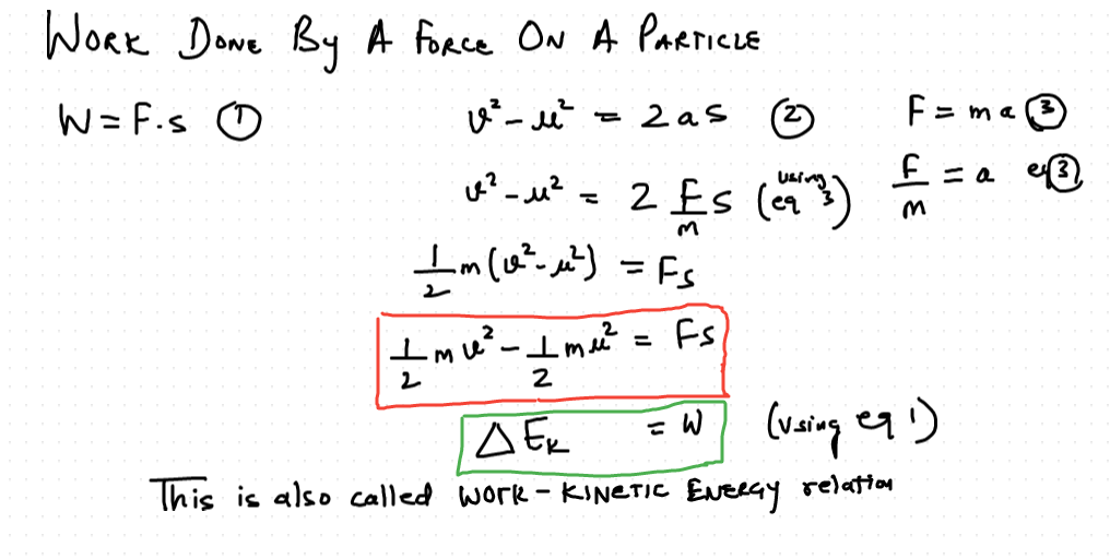 daily chaos work kinetic energy theorem work energy theorem