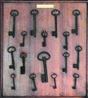 Keys of Corfe Castle on display at Kingston Lacy