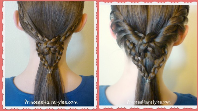 2 Easy Heart Knot Ponytails, Valentine's Day Hairstyles | Hairstyles ...