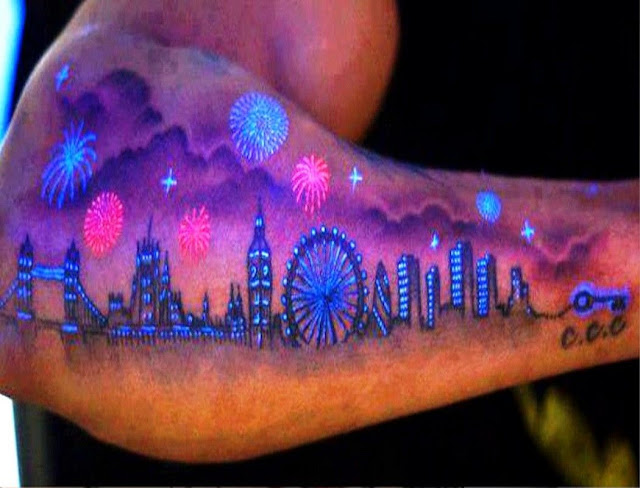 Fireworks UV Tattoos or Black Light Tattoos Fireworks UV Tattoos or Black Light Tattoos