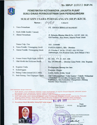 Izin Usaha Jasa Pengiriman Barang