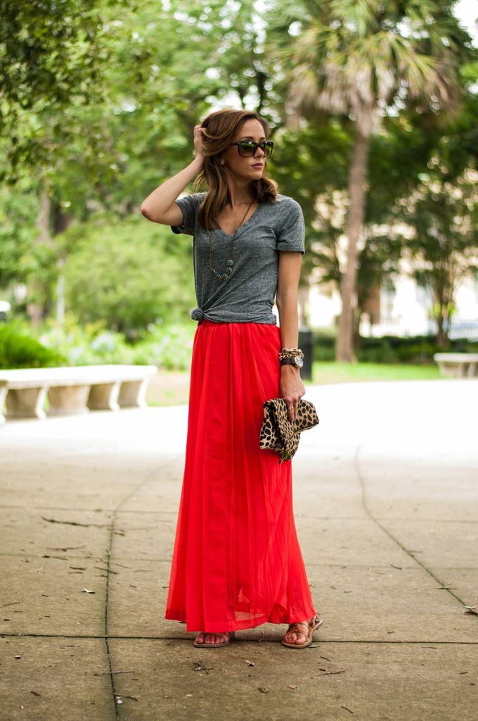 Red Maxi Stylish Shirt Black Shades Just For Ladies | Fashion Tribe