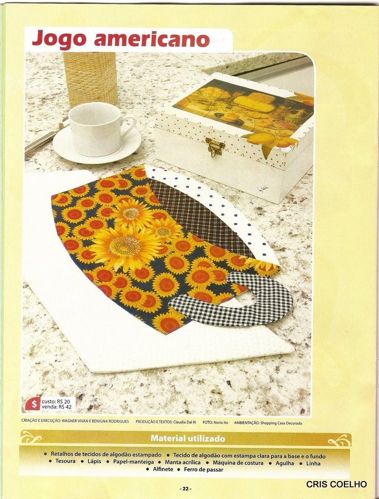 PATCHWORK PASSO A PASSO | Molde para imprimir