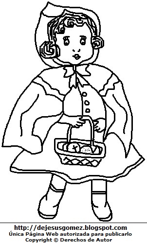 Caperucita Roja Dibujo de la Caperucita Roja para colorear, pintar e imprimir. Dibujo de Caperucita Roja de Jesus Gómez