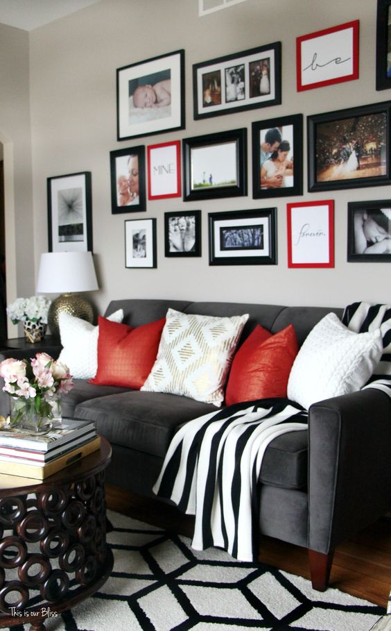 New Red And Silver Living Room Ideas for Living room