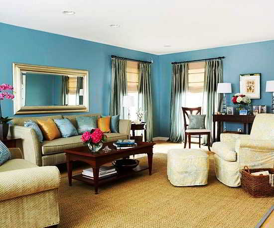 ツ 10 Contoh Warna Cat Ruang Tamu Kombinasi Hijau Biru Warna Cat Ruang Tamu Biru
