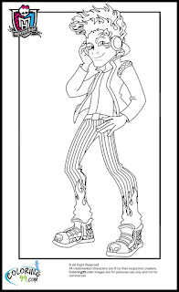 monster high boys holt hyde coloring pages
