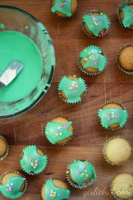 "Green Fairy" Cakes {baking with Absinthe} | www.girlichef.com
