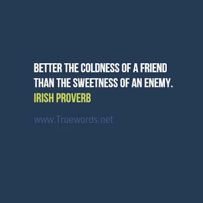 Better the coldness of a friend than the sweetness of an enemy.