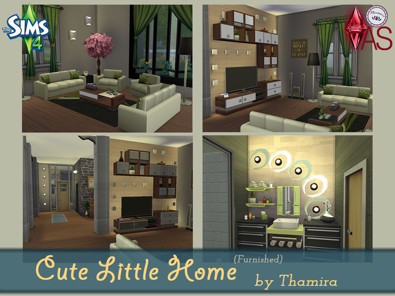Sims 4 CC's The Best Cute Little Home (Furnished) by Thamira