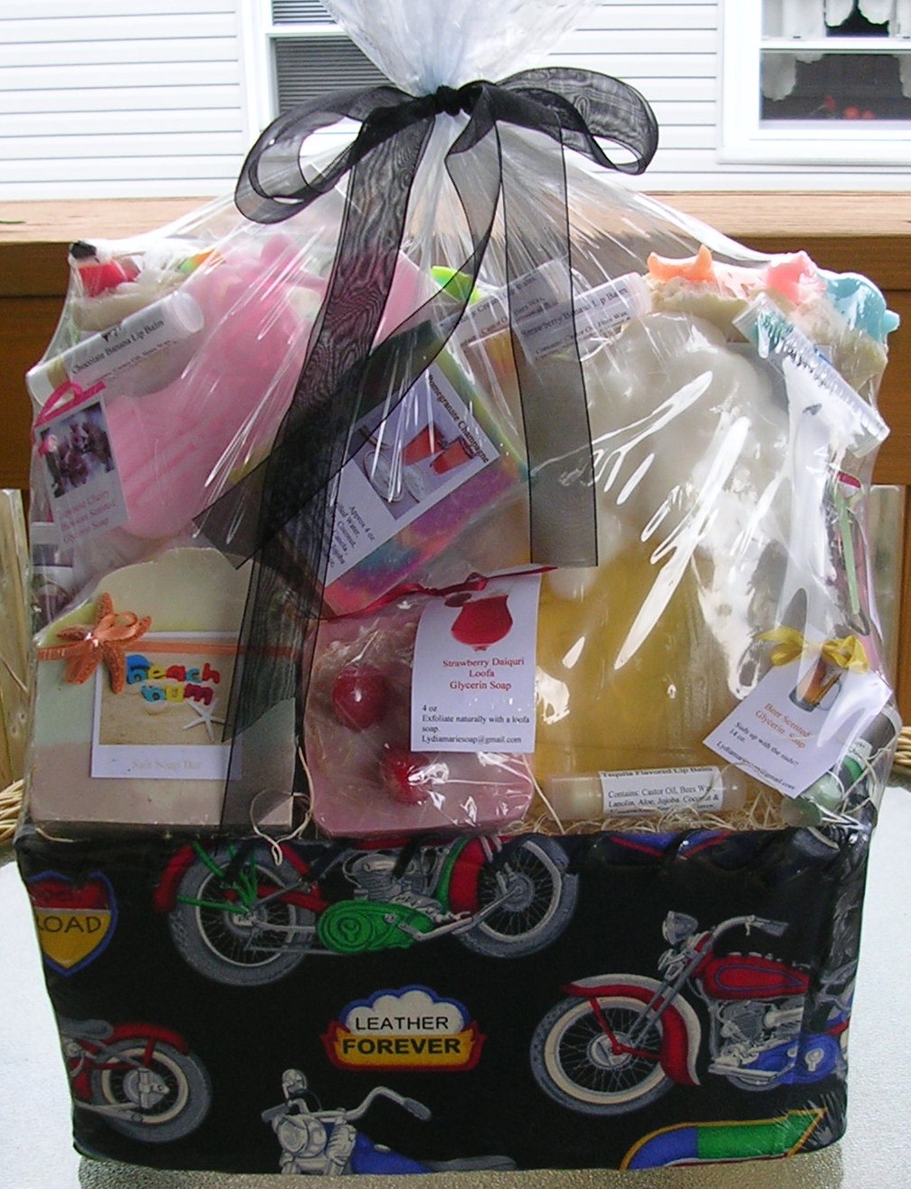 Pocket Full of Sunshine Boutique Biker Theme Baskets