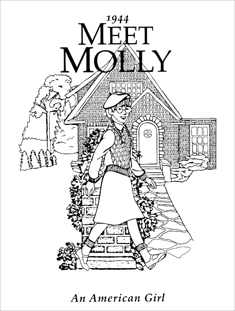 Free American Girl coloring pages Molly McIntire