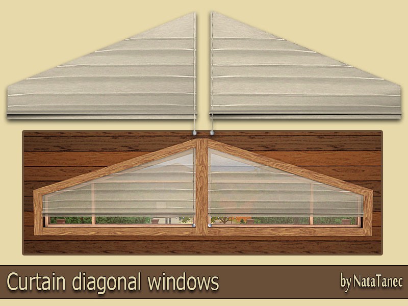 Corporation "SimsStroy" The Sims 3. Curtain diagonal windows.