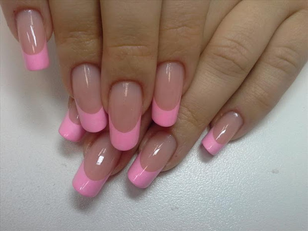 pink french manicure