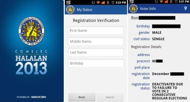 COMELEC Halalan 2013 App COMELEC Halalan 2013 App